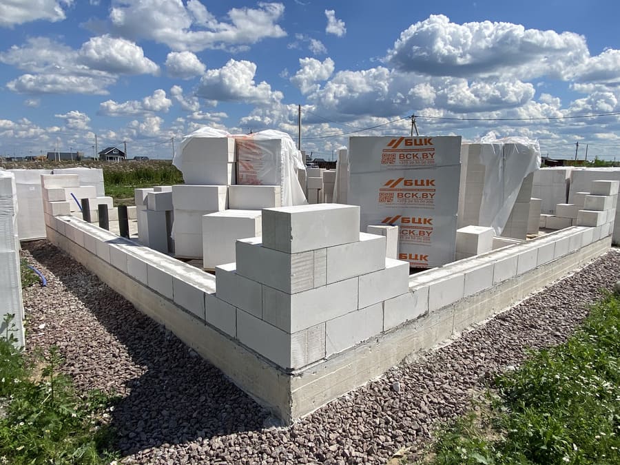 Монолитная плита для дома, газобетон, 2 эт, Ладога 10